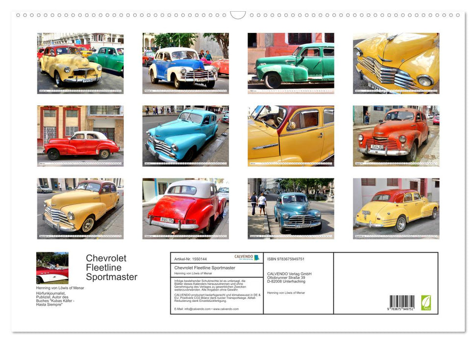 Fleetline Sportmaster - Ein Chevrolet der Extraklasse (CALVENDO Wandkalender 2024)