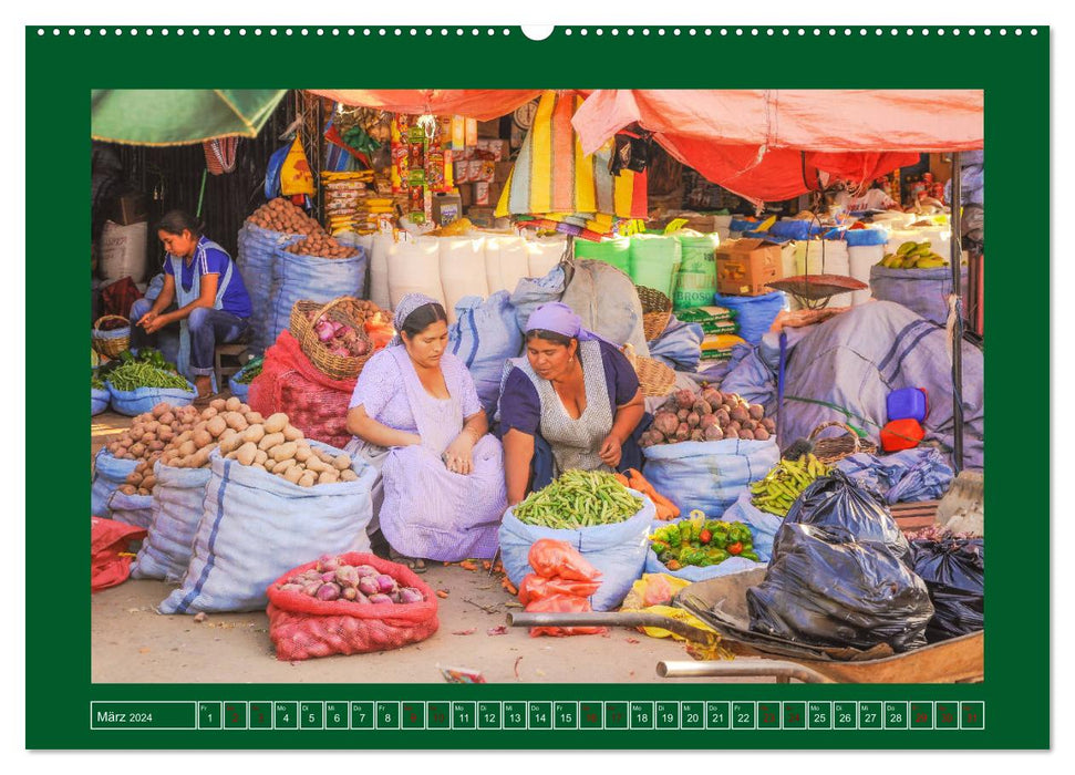 Bolivie – Impressions du marché (Calvendo Premium Wall Calendar 2024) 