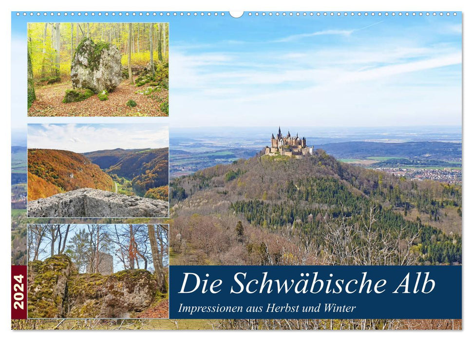 Die Schwäbische Alb - Impressionen aus Herbst und Winter (CALVENDO Wandkalender 2024)