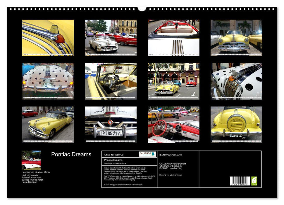 Pontiac Dreams - Chieftain Convertible Coupé 1952 (CALVENDO Wandkalender 2024)