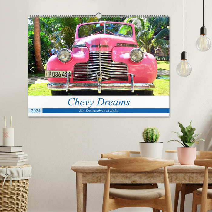 Chevy Dreams - Un cabriolet de rêve à Cuba (calendrier mural CALVENDO 2024) 