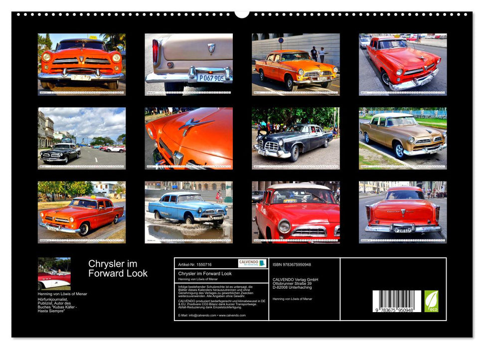 Chrysler im Forward Look - US-Oldtimer Jahrgang '55 (CALVENDO Premium Wandkalender 2024)