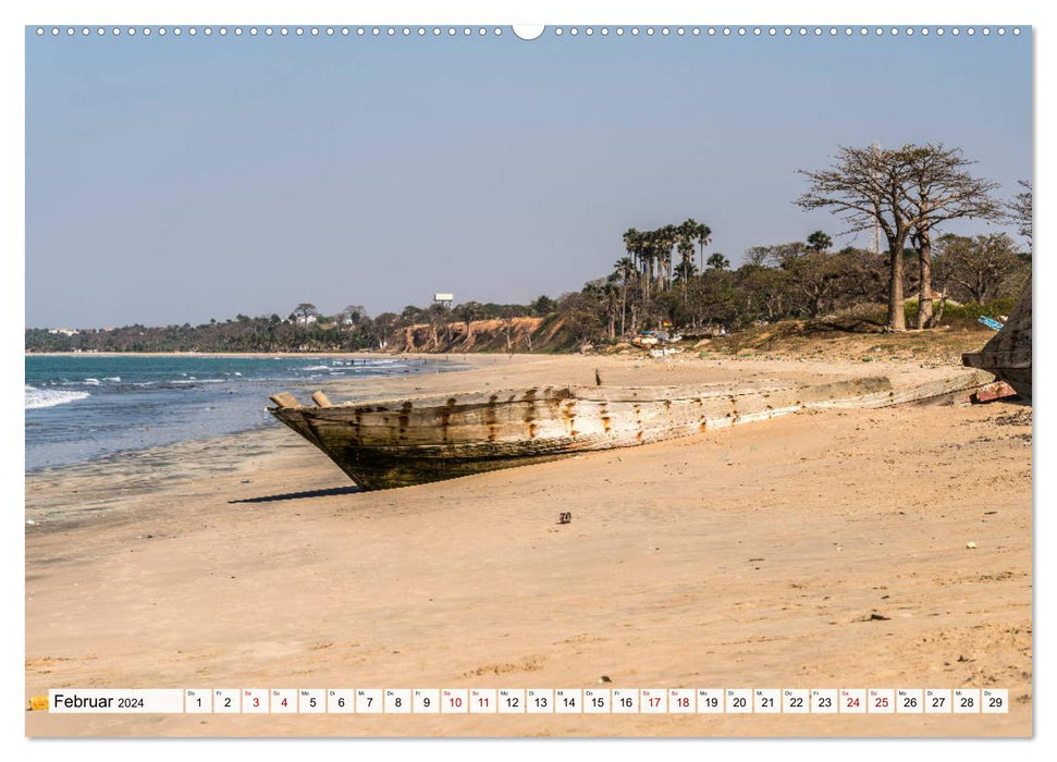 Plages de rêve en Gambie (Calendrier mural CALVENDO Premium 2024) 