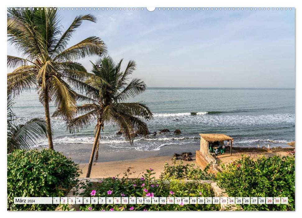 Plages de rêve en Gambie (Calendrier mural CALVENDO Premium 2024) 