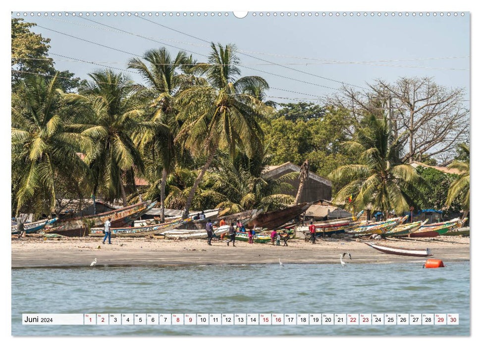 Traumstrände in Gambia (CALVENDO Premium Wandkalender 2024)