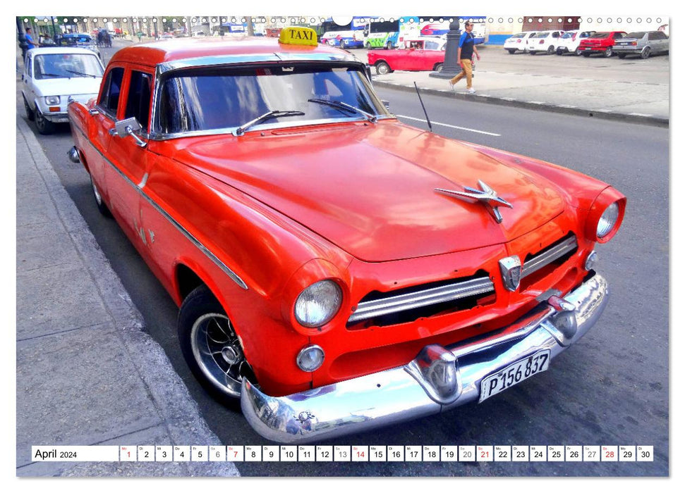 Chrysler dans un regard prospectif - Voiture classique américaine vintage '55 (calendrier mural CALVENDO 2024) 