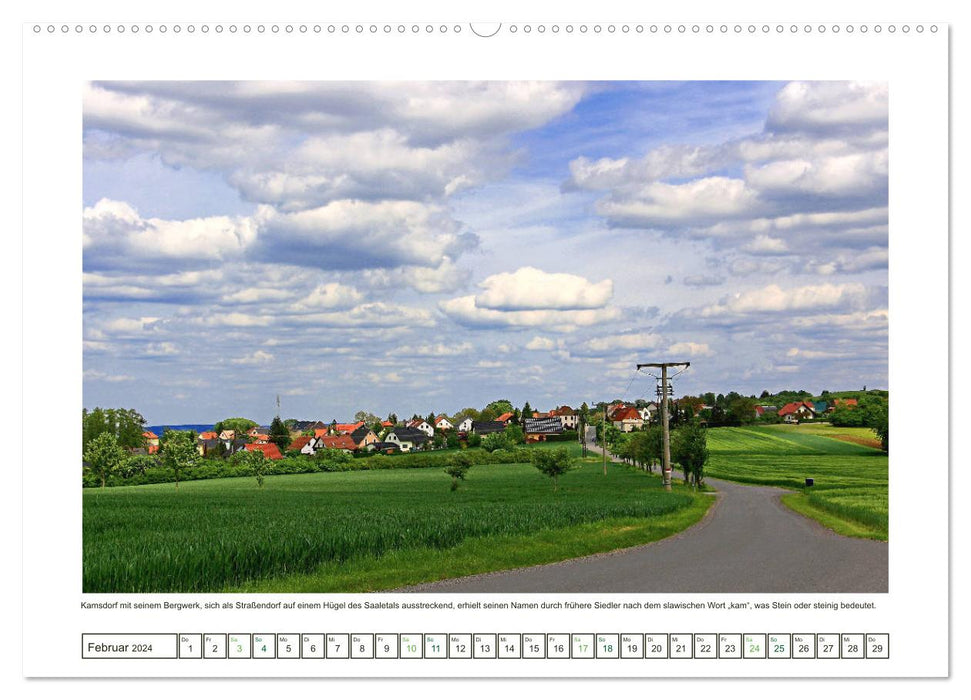 La moyenne vallée de la Saale en Thuringe (calendrier mural CALVENDO 2024) 