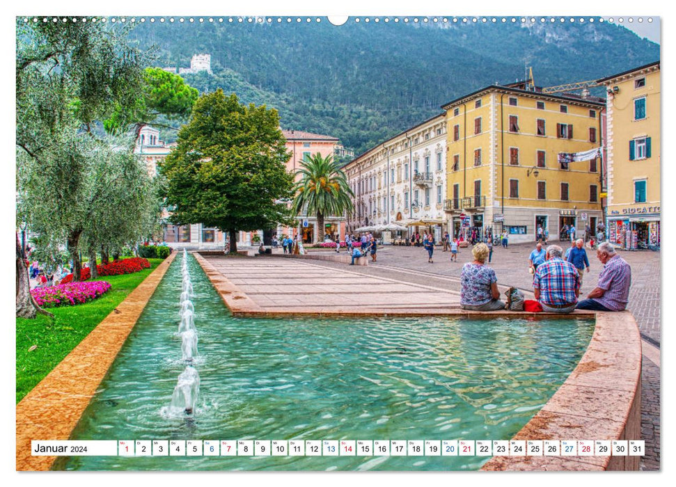 Points forts du lac de Garde - Un aller-retour (calendrier mural CALVENDO 2024) 