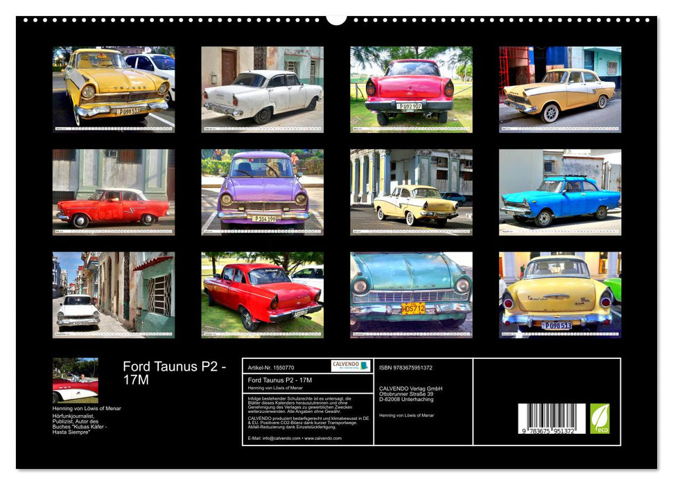 Ford Taunus P2 - 17M - Ein Klassiker aus Köln in Kuba (CALVENDO Premium Wandkalender 2024)