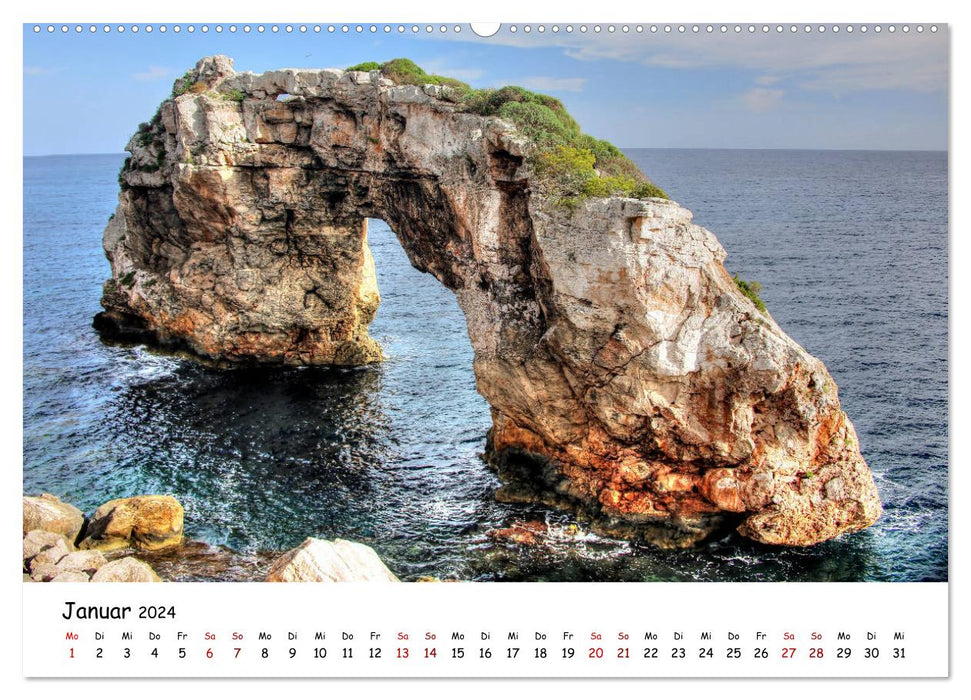 Majorque – Paradis en Méditerranée (Calvendo Premium Wall Calendar 2024) 