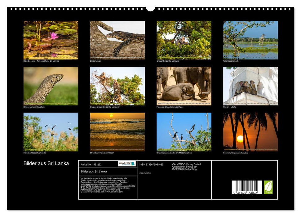 Bilder aus Sri Lanka (CALVENDO Premium Wandkalender 2024)