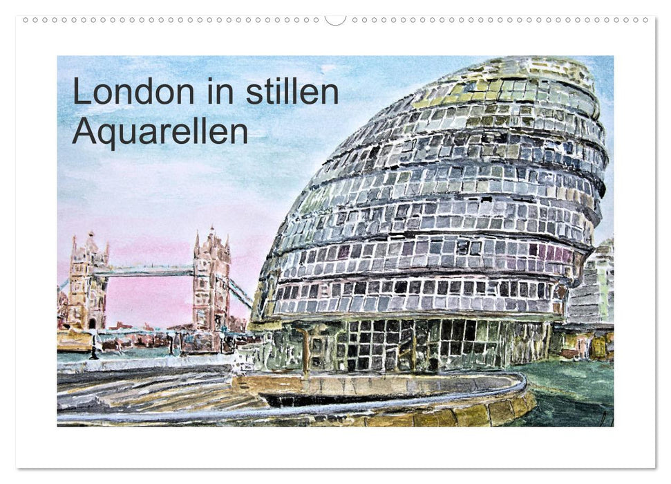 London in stillen Aquarellen (CALVENDO Wandkalender 2024)
