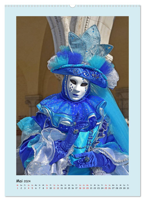 Karneval Maskenzeit in Venedig (CALVENDO Premium Wandkalender 2024)