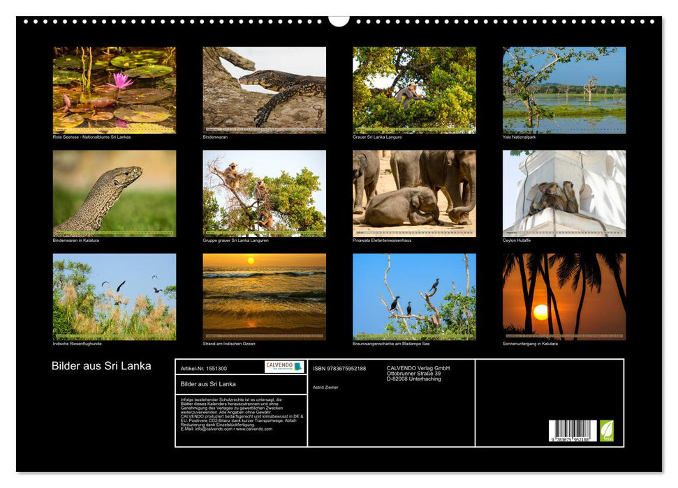 Bilder aus Sri Lanka (CALVENDO Wandkalender 2024)