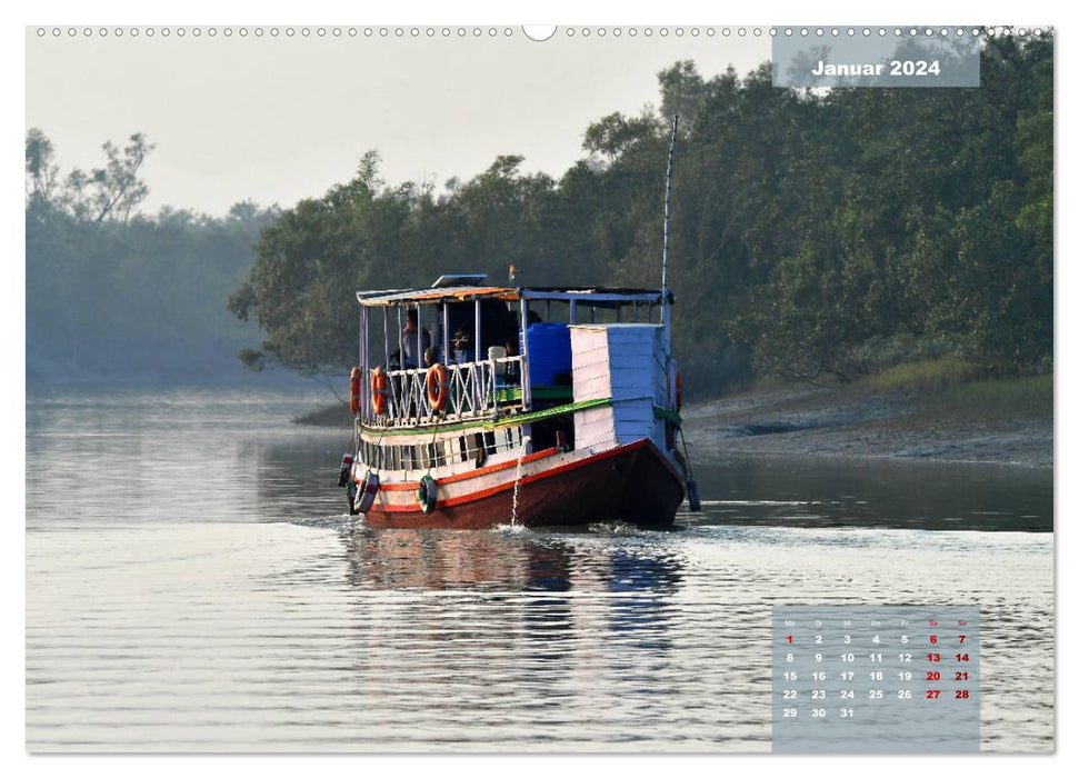 Indien Sunderbans (CALVENDO Premium Wandkalender 2024)