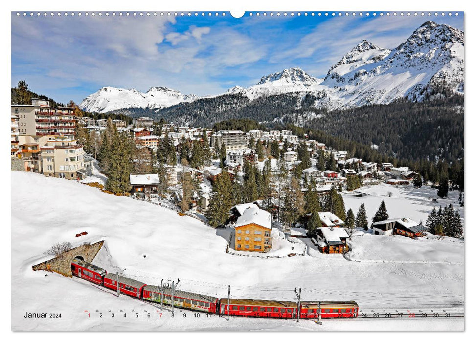 AROSA im Schnee (CALVENDO Premium Wandkalender 2024)