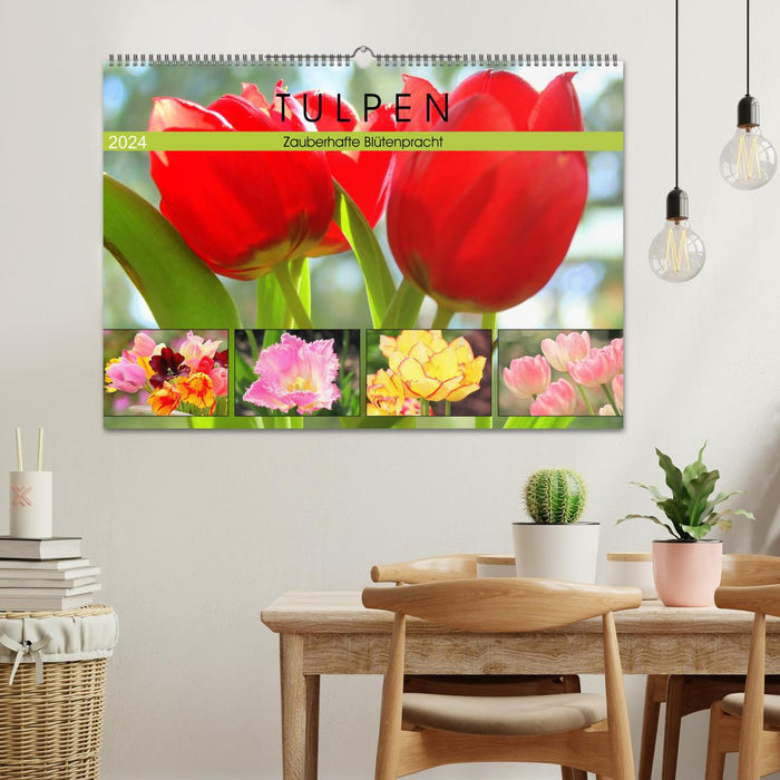 Tulpen. Zauberhafte Blütenpracht (CALVENDO Wandkalender 2024)