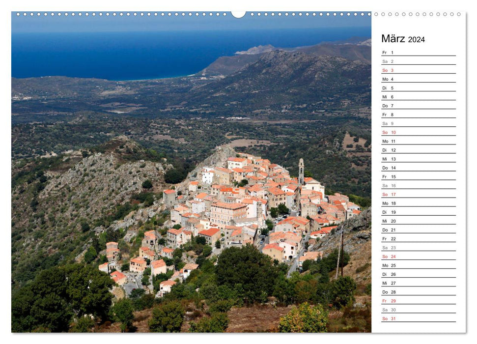 Wildromatisches Korsika (CALVENDO Premium Wandkalender 2024)