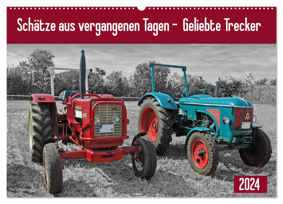 Treasures from days gone by - beloved tractors (CALVENDO wall calendar 2024) 