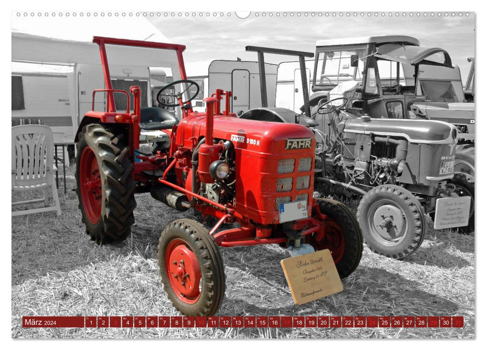Treasures from days gone by - beloved tractors (CALVENDO wall calendar 2024) 
