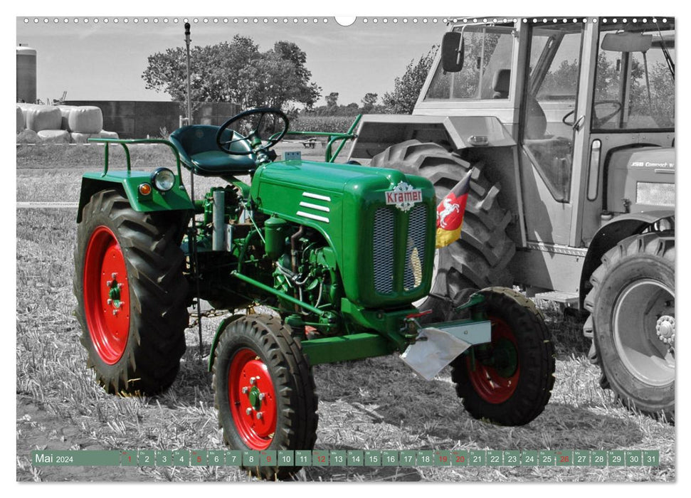 Treasures from days gone by - beloved tractors (CALVENDO wall calendar 2024) 