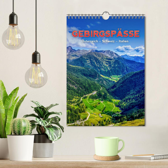 GEBIRGSPÄSSE Österreich - Schweiz - Italien (CALVENDO Wandkalender 2024)