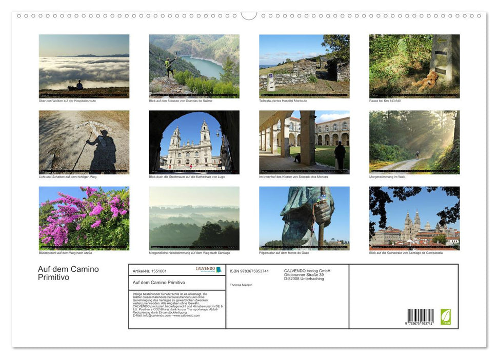 On the Camino Primitivo (CALVENDO wall calendar 2024) 