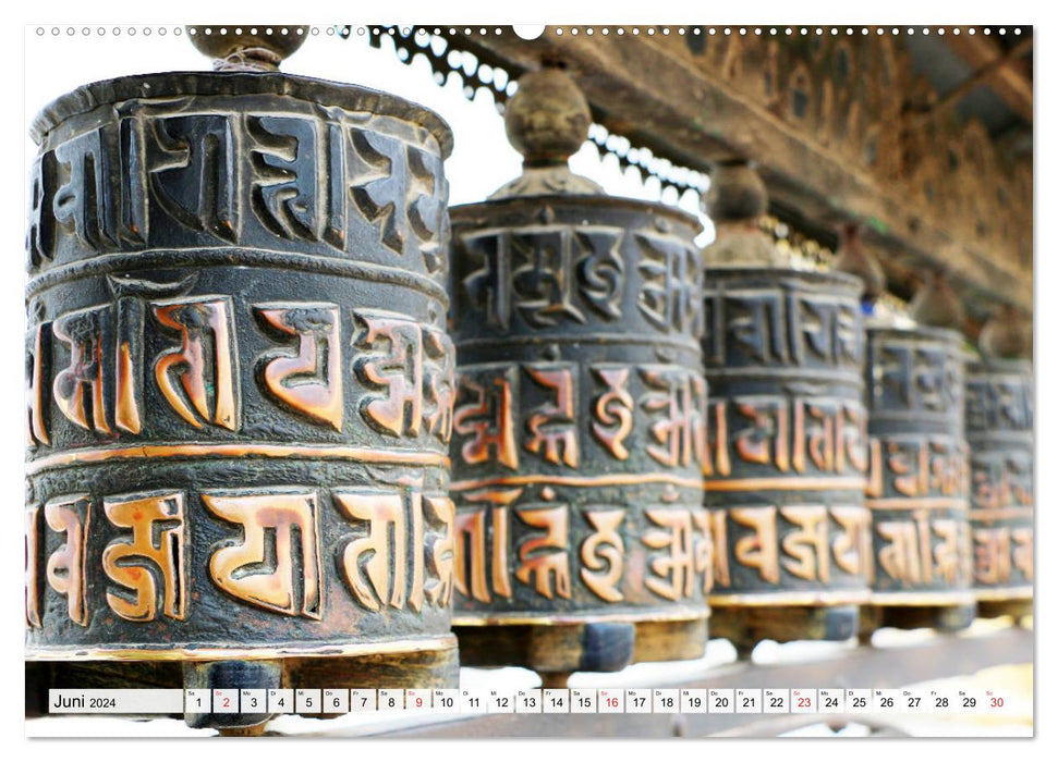 Népal Un voyage à travers un pays fascinant (Calendrier mural CALVENDO Premium 2024) 