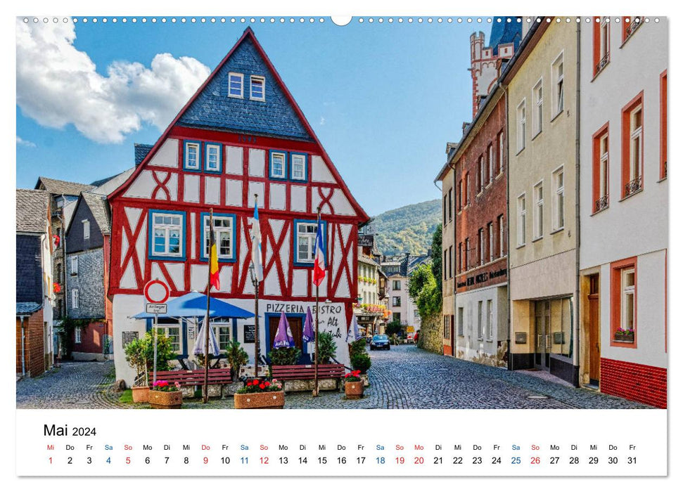 Bacharach - Fachwerkromantik am Rhein (CALVENDO Premium Wandkalender 2024)