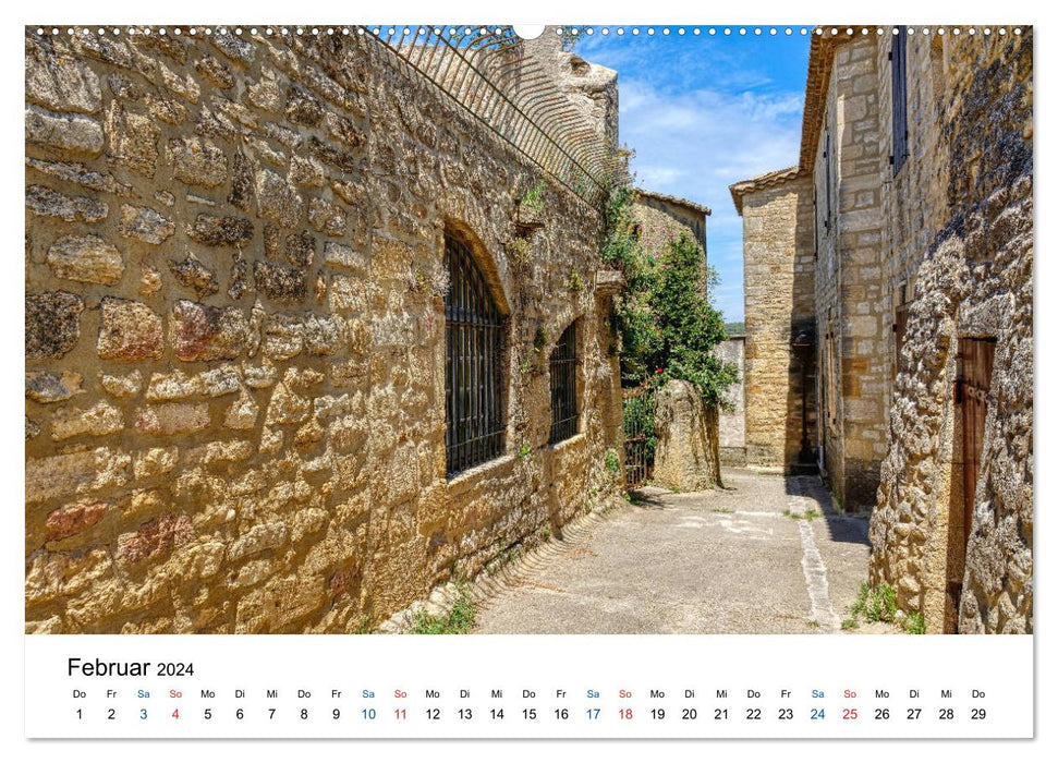 Castillon-du-Gard - The city with the golden houses (CALVENDO Premium Wall Calendar 2024) 