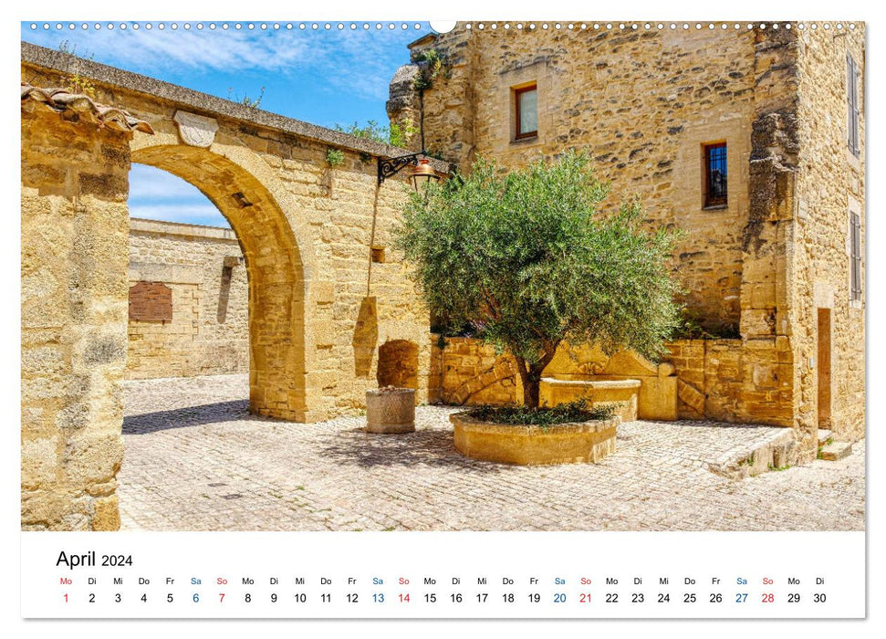 Castillon-du-Gard - The city with the golden houses (CALVENDO Premium Wall Calendar 2024) 