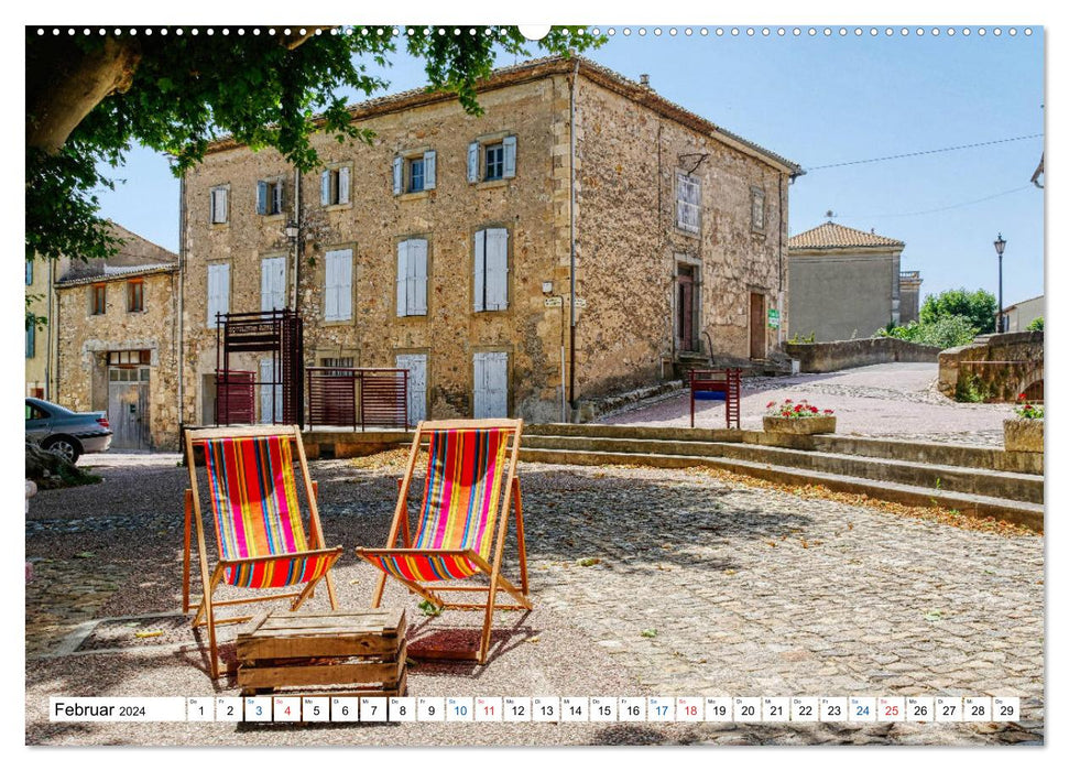 Caunes-Minervois - The City of Red Marble (CALVENDO Premium Wall Calendar 2024) 