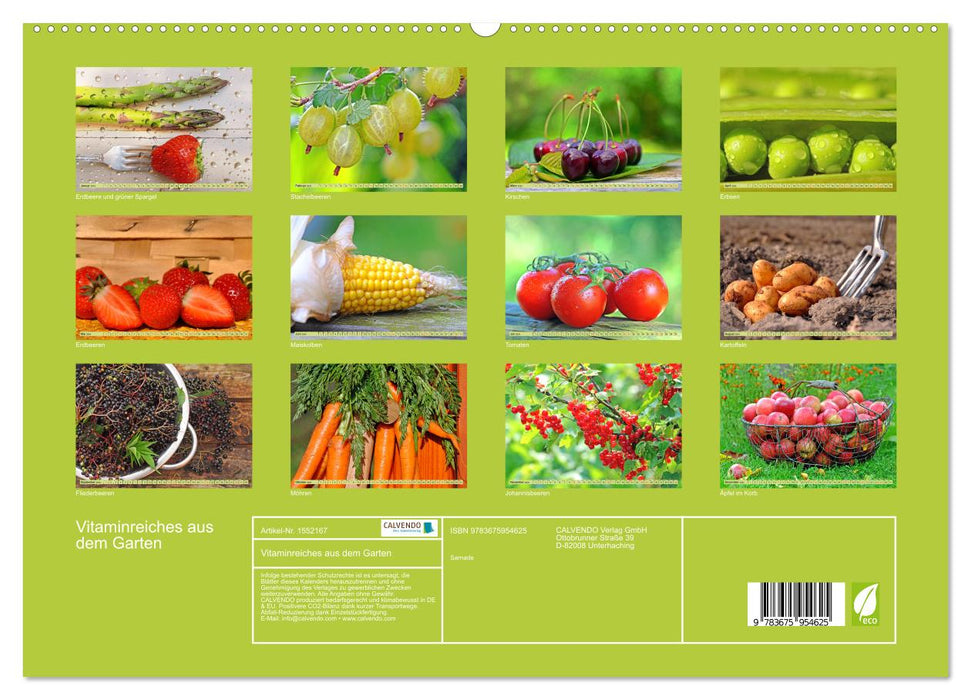 Vitaminreiches aus dem Garten (CALVENDO Premium Wandkalender 2024)