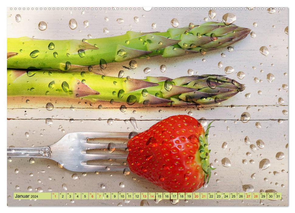 Vitamin-rich foods from the garden (CALVENDO Premium Wall Calendar 2024) 