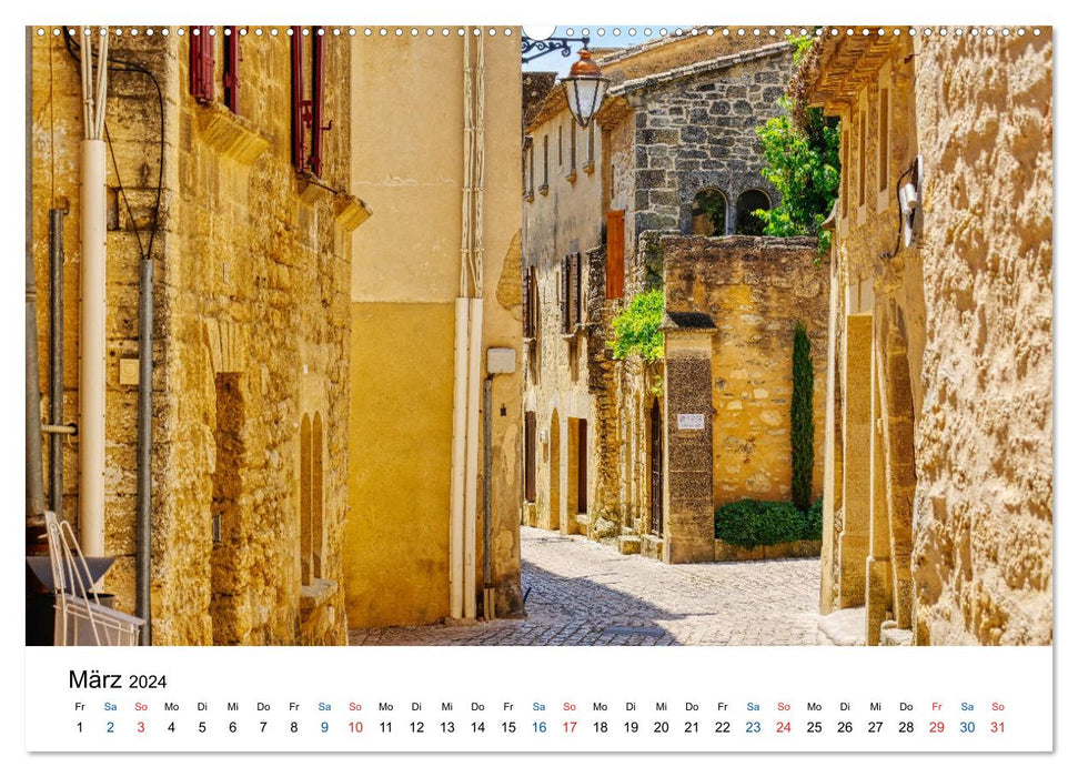 Castillon-du-Gard - Die Stadt mit den goldenen Häusern (CALVENDO Wandkalender 2024)