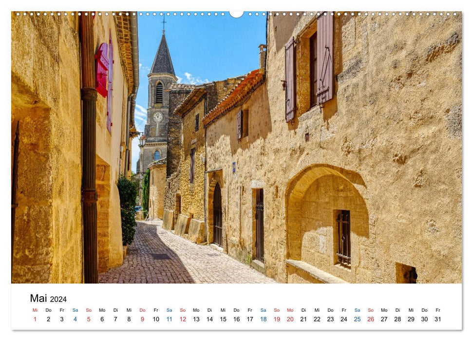 Castillon-du-Gard - Die Stadt mit den goldenen Häusern (CALVENDO Wandkalender 2024)