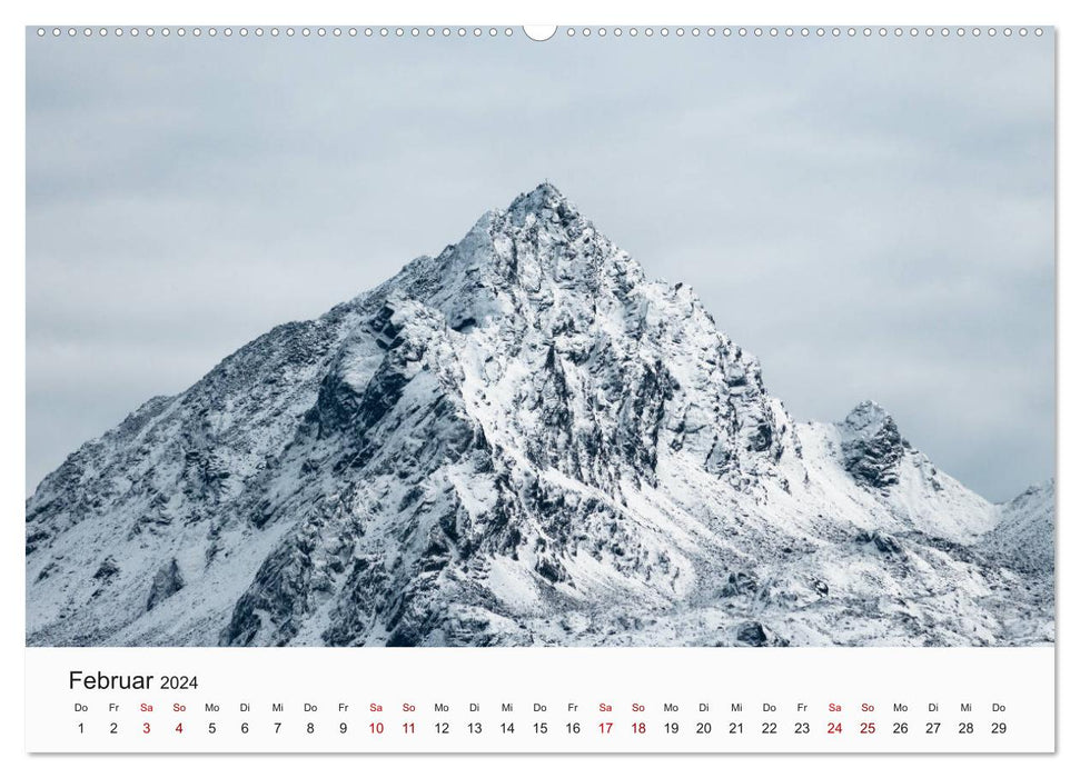 Unique mountain peaks (CALVENDO Premium Wall Calendar 2024) 