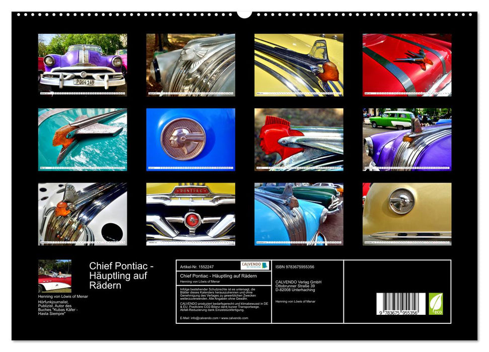 Chief Pontiac - Häuptling auf Rädern (CALVENDO Premium Wandkalender 2024)