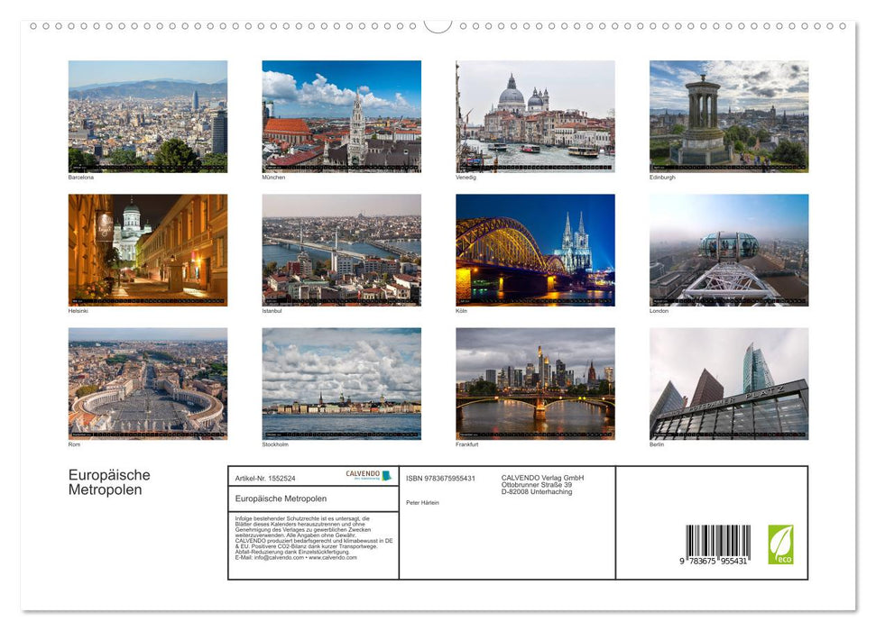 Städtereise durch Europa (CALVENDO Premium Wandkalender 2024)