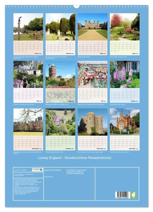 Lovely England Beautiful travel impressions (CALVENDO wall calendar 2024) 