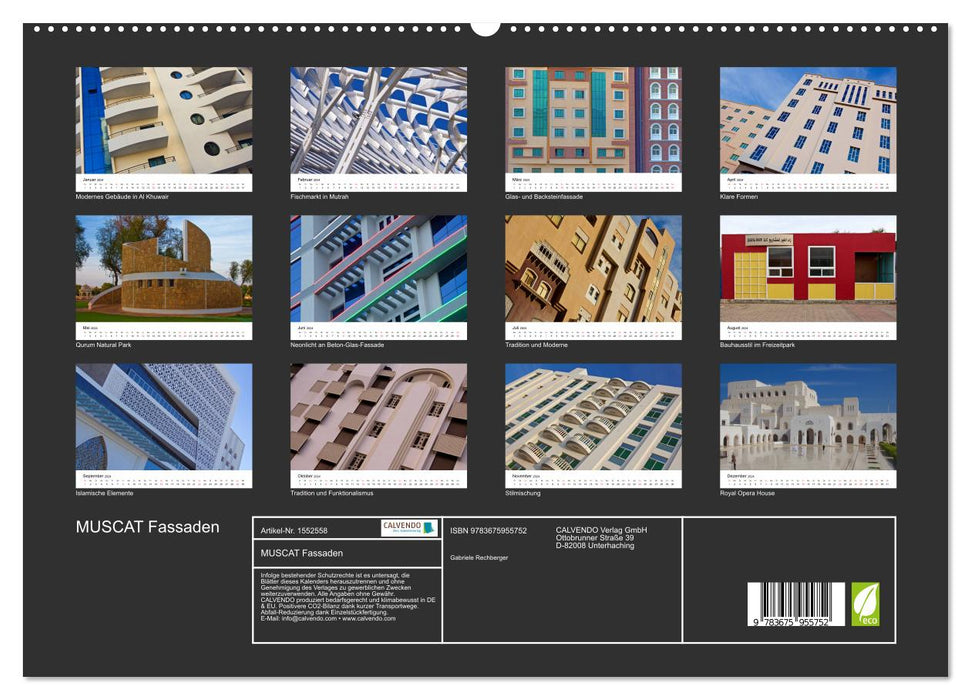 MUSCAT facades (CALVENDO Premium Wall Calendar 2024) 