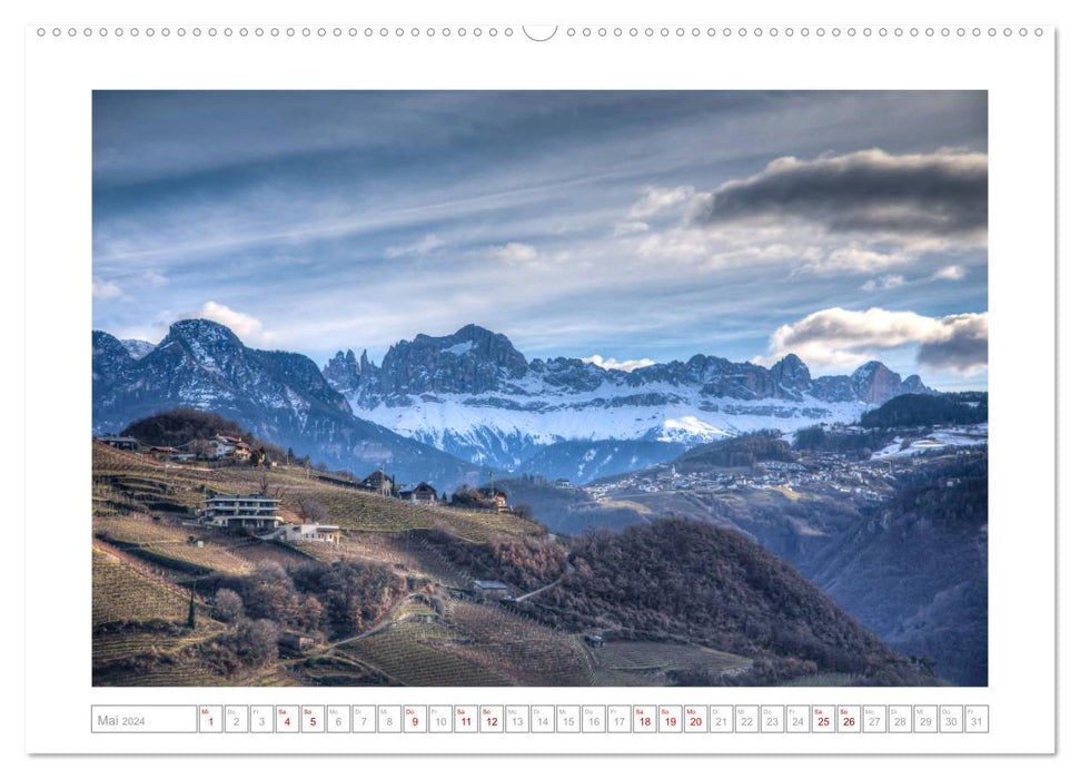 Haut Adige : La vallée de l'Isarco et ses environs (Calendrier mural CALVENDO Premium 2024) 