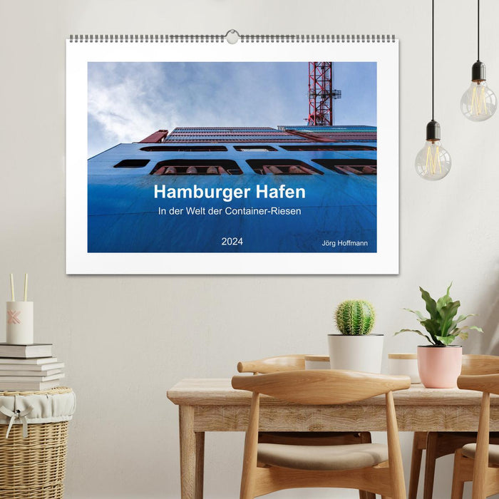 Hamburger Hafen - In der Welt der Container-Riesen (CALVENDO Wandkalender 2024)