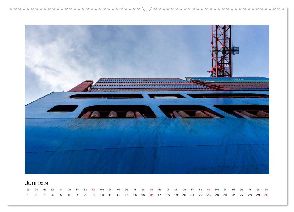 Hamburger Hafen - In der Welt der Container-Riesen (CALVENDO Wandkalender 2024)