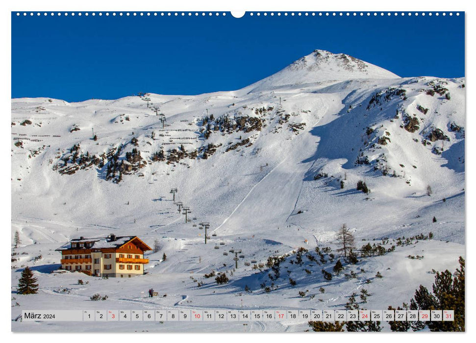 Der schöne Ort Obertauern (CALVENDO Premium Wandkalender 2024)