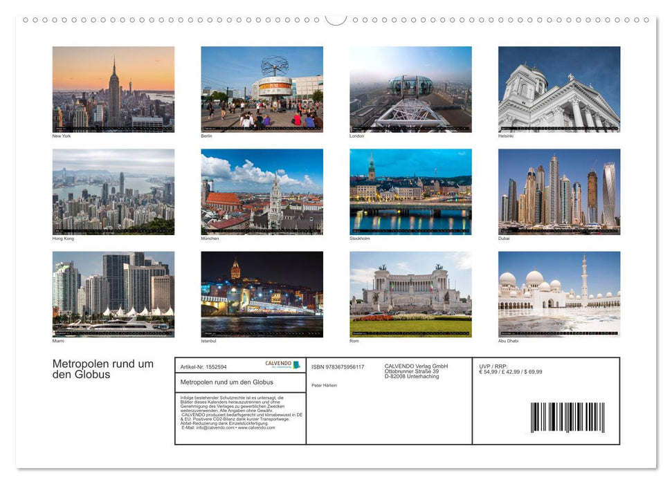 Metropolises around the globe (CALVENDO wall calendar 2024) 