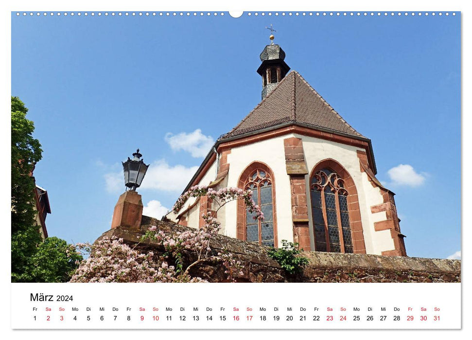 Romantisches Ladenburg - Römerstadt am Neckar (CALVENDO Premium Wandkalender 2024)