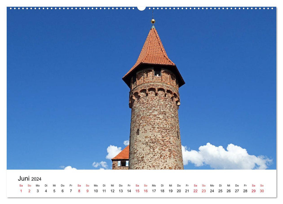 Ladenburg romantique - Ville romaine sur le Neckar (Calendrier mural CALVENDO Premium 2024) 