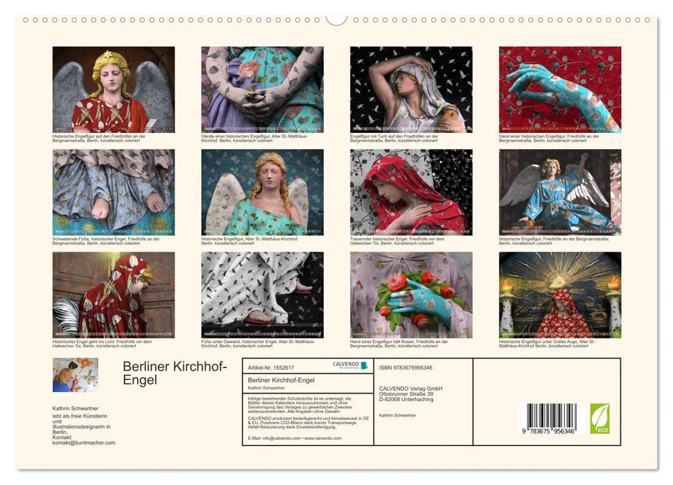 Berliner Kirchhof-Engel - neu gesehen von Kathrin Schwertner (CALVENDO Premium Wandkalender 2024)