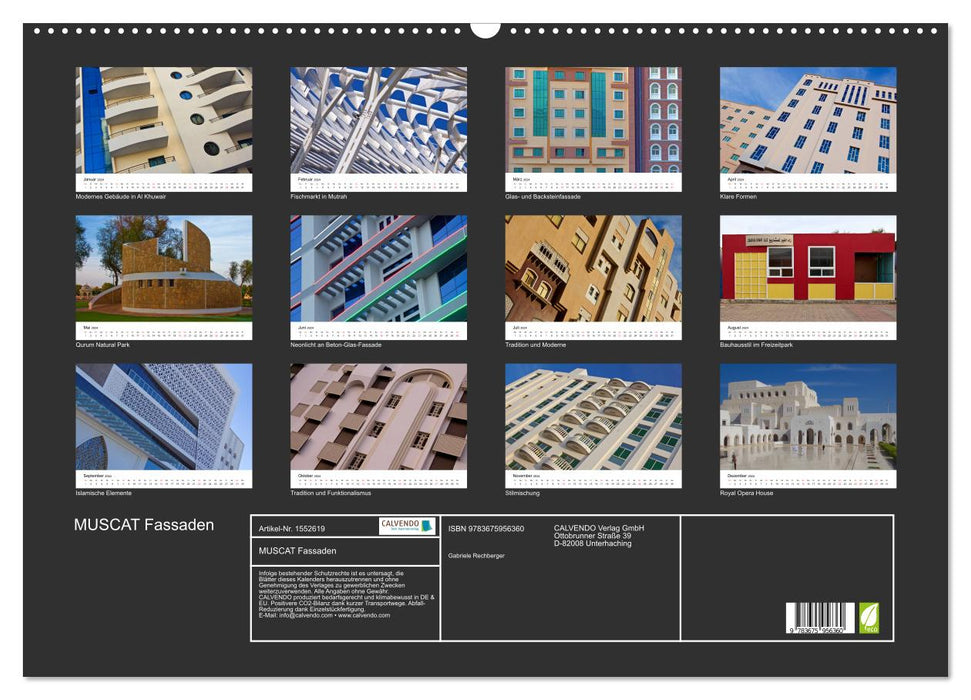 MUSCAT facades (CALVENDO wall calendar 2024) 